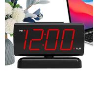 Digital LED Clock,LED Writing Desk Alarm Red Digits Display Screen - High Brightness Digital Clock | For Bedroom Bedside Living Room Office Space Classroom Hotel Living Apartment Students TV