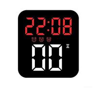Digital LED Clock with Three Alarm Features and 3 Level Brightness Adjustment, Large Display for Easy Reading from Distance (Red)