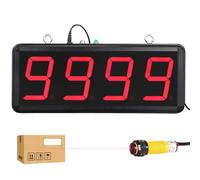 Digital LED Counter 4in Digits Display Counter People Visitor Counter Count Up to 9999 with Remote Control 110-240V (Infrared Sensor, Accumulate Count)