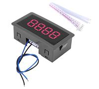 Digital LED Counter Meter 4 Digit Bright Display Up Down Plus Minus Panel with Cable for Automation Equipment Test Blue Green Red (Red)