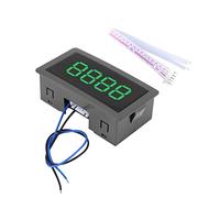 Digital LED Counter Meter 4 Digit Bright Display Up Down Plus Minus Panel with Cable for Automation Equipment Test Blue Green Red (Green)