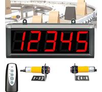 Digital LED Display Counter with Remote Control, Power-Off Memory, Counts Up To 99999, Sensor Distance 0-5M, Ideal for Production Lines and Conveyor Belts