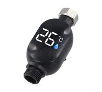 Digital LED Display Shower Thermometer, for Precise Water Temperature Monitoring, Stainless Steel and PC Build for 1/2 Inch Pipes and Shower Heads