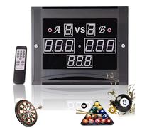 Digital LED Pool Table Scoreboard - Remote Control Electronic Counter for Billiards & Snooker, 0-199 Score Keeper, Desktop Display for Game Rooms & Tournaments