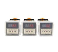 Digital LED Programmable Timer Relay Switch DH48S-1Z 0.01S-99H99M Socket Base AC/DC 12V 24V 36V 110V 220V 380V Delay Timer 1Pcs(DCAC24-240)