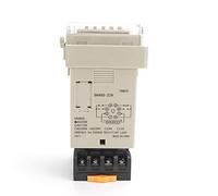 Digital LED Programmable Timer Relay Switch DH48S-2ZH 0.01S-99H99M DC24V AC220V Delay Socket Base SPDT 2 Group Contacts(ACDC24V)