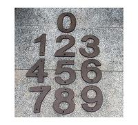 Digital Letter Alphabet Door Numbers,1pcs 127mm/5inch Metal Letters, Retro Cast Iron Number Plaques, DIY Street Address Outdoor Sign(Number 9)