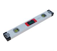 Digital Level 400mm with Aluminum Alloy Structure Dual Readings and Buzzer Signal for Slope Angle and Level Positioning (Red)