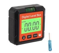 Digital Level Angle Meter for Base, Electronic Inclinometer for Relative/Absolute & Angle/Slope Measurement, 4×90° Range, ABS Body, 57×57×25 mm - for Woodworking, Automotive, Machining(E)