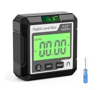Digital Level Angle Meter with Magnetic Base, Electronic Protractor Inclinometer 4x90° Range for Woodworking and Automotive Use, ABS Material, 57x5(F)