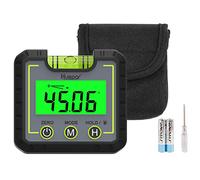 Digital Level Box and Angle Angle Gauge, Huepar 0-360°Inclinometer Digital Angle Finder with V-Groove Magnetic Base&Backlight LCD Bevel Gauge Protractor Inclinometer for Carpentry, Building, Masonry