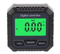 Digital Level Box Magnetic Angle Finder Protractor, Inclinometer with LCD Display, 2 Measuring Modes for Carpentry Building Masonry Woodworking Construction (Black)