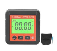 Digital Level Box, Magnetic Digital Protractor Inclinometer Angle Gauge with Relative Absolute Mode Switch for Woodworking Construction Machinery (Orange)
