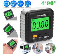 Digital Level Box with LCD Display, Magnetic Angle Finder Protractor 4 x 90° Inclinometer Bevel Gauge for Woodworking and Construction