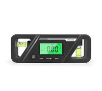 Digital Level Inclinometer with Backlit LCD Display, Magnetic Base, Angle Finder and Protractor for Woodworking, Auto Repair and Machining, Orange(Black)