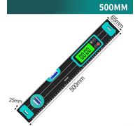 Digital Level Ruler with LCD Display and Magnetic Base, 200/300/400/500mm Angle Finder for Construction, Engineering, Furniture Assembly,(500mm)