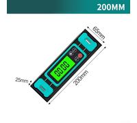 Digital Level with LCD Display, 200/300/400mm Magnetic Angle Finder for Construction, Inclinometer with ±0.05° Accuracy, ABS Protractor Ruler(200mm)