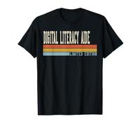 Digital Literacy Aide Week Retro Vintage Back to School Day T-Shirt
