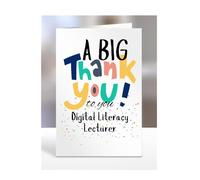 Digital Literacy Lecturer card, Thank You, Thanks, Thankyou, Miss you Goodbye, Farewell, Gifts for men, women, presents for Christmas, female, male, A5-151_55