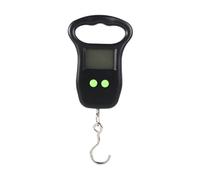 Digital Luggage Scale 50kg Fish Hook Hanging LCD Display Weighting Scale | 50kg Capacity, 10g Resolution, kg/lb/jin/N Units, Tare Function, Auto Power Off, Built-in Measuring Tape, 2 x AAA Required
