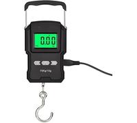 Digital Luggage Scale, Digital Hanging Scale, Electronic Weighing Digital Scale LCD 75Kg 10g Luggage Scale Hanging Hook Fishing Scale With Measuring Tape