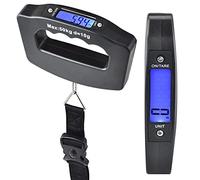 Digital Luggage Scales, 50kg/110lb Electronic Hanging Scales, Portable Digital Luggage Scale with Backlight Digital Display Travel, Handheld Style Suitcase Scales with Hook for Travel Outdoor Home Use
