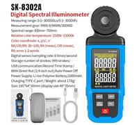 digital lux meter, Spectral Illuminance Meter 0300,000lux Photometer High-precision Luxmeter Digital Light CCT Lux/FC Tester Sensor for Homes Agriculture Warehouses(SK-8302A)