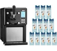 Digital Luxury Soft Serve Ice Cream Maker with 6 x 1L Dairy-Free Mix Cooks Professional Black 6 Pack