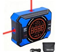 Digital Magnetic Angle Gauge with Laser, (Class 2, 1mW Power Output) 3-in-1 Mini Angle Finder, Rechargeable Digital Level with Backlit LED Display, Inclinometer Protractor for for Woodworking Blue