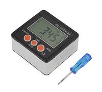 Digital Magnetic Inclinometer Angle Gauge Meter Protractor High Precision Portable Tool with Large LCD Display for Construction Engineers Woodworkers DIY Enthusiasts Silver Black (Black)