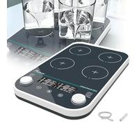 Digital Magnetic Stirrer with LED Display, 50-1500 RPM, One-Touch Lock + 24h Timer, Synchronous/Asynchronous Operation, Glass Panel, 1000ml*4 Multi Stirrer Plate for Lab,A