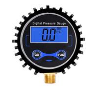 Digital Manometer High Pressure Gauge with G1/G1/2 Bottom Connector & Rubber Protector 0-250psi Resolution 0.1psi Digital Manometer Gauge