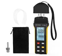 Digital Manometer, Professional Gas Pressure Tester, Dual-Port Manometer Air Pressure Meter, 11 Selectable Units Differential Pressure Gauge, HVAC Digital Manometer with Backlight Data Record
