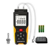 Digital Manometer T9-S8830, Digital Pressure Gauge Max 36.8KPa, Store of 99 Groups of Data Gas Engineer Tools, HVAC, Pressure Tester 12 Measuring Units with Backlight