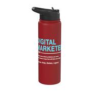 Digital Marketer Noun Online Marketing Analyst Consultant Stainless Steel Insulated Water Bottle
