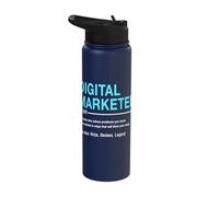 Digital Marketer Noun Online Marketing Analyst Consultant Stainless Steel Insulated Water Bottle