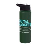 Digital Marketer Noun Online Marketing Analyst Consultant Stainless Steel Insulated Water Bottle