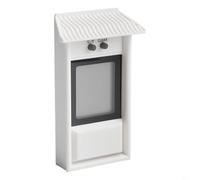 Digital Max Min Greenhouse Thermometer Indoor Outdoor Waterproof Wall Mounted Temperature Monitor with Celsius Fahrenheit Conversion and High Low Memory Function for Home Garden Conservatory(white)