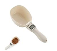 Digital Measuring Spoon Scale with LCD Display, 4 Units Conversion, Large Capacity Pet Food Scoop for Cat Dog Feeding, Kitchen Baking & Cooking Weight Measuring Tool