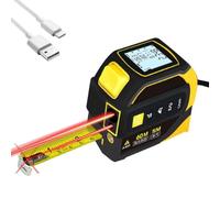 Digital Measuring Tape, 4 in 1 Laser Tape Measure with Laser Level, 16Ft/100m Digital Meter Tools with Large LCD Display for DIY and Professional Use