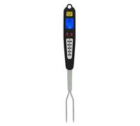 Digital Meat Thermometer Fork, Fast Read Grill Thermometer with LED Display and Stainless Steel Probes for Steak, Chicken, Pork, Turkey, Hot Grilled Food