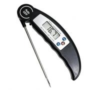 Digital Meat Thermometers, Instant Read Meat Thermometer, Food Probe, Black | Meat Temperature Probe, Cooking Thermometer, BBQ Grill Use, Foldable Probe, Kitchen Tool for BBQ Grill, Kitchen Cooking