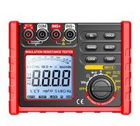 Digital Megohmmeter Insulation Resistance Tester with 100V to 1000V Range, AC DC Voltage and Continuity Diode Check, Large LCD Display for Motor Cable Electrical