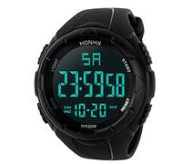 Digital Men Wrist LED Analog Sport Watch Men's Watch Couple Watch Set (Black, One Size)
