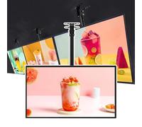 Digital Menu Board Sign, 3Pcs LED Display Screen for Restaurant Cafe Shop Advertising, Slim Fit Commercial Monitor