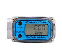 Digital Meter Diesel Fuel Flowmeter High Accuracy 1-Inch NPT Thread Turbo Meter for Diesel, Kerosene and Gasoline(Blue)