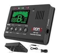 Digital Metronome Tuner Tone Generator, Moreup 3 in 1 Musical Tool with Contact Clip-on Microphone for Guitar Bass Violin Ukulele Chromatic Clarinet Flute Trumpet