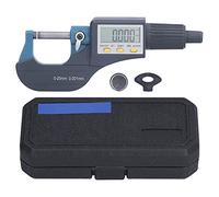 Digital Micrometer 0.00005in/0.001mm Resolution, Professional Thickness Measuring Tools, Electronic Micrometer with ABS Function, 0-25mm Range for Precision Engineering and Manuf