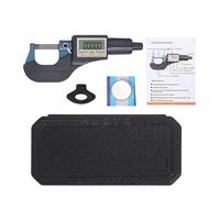 Digital Micrometer, Digital Micrometer holder 0-25mm LCD Screen Electronic Outside Micrometer with Scale Line 0.01mm High Precise Caliper Gauge Tool Professional Measuring Tools Thickness Gauge(0-25mm