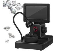 Digital Microscope 1500x for Adults, LCD Digital Coin Microscope with 4.3Inch LCD Screen and LED Lights, Accurate Identification, Digital Diamond Girdle Viewer for Diamond Testing,Black
